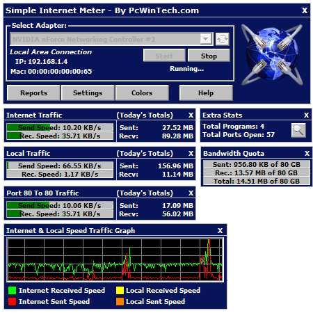 Windows 7 Simple Internet Meter 2.3.0 full
