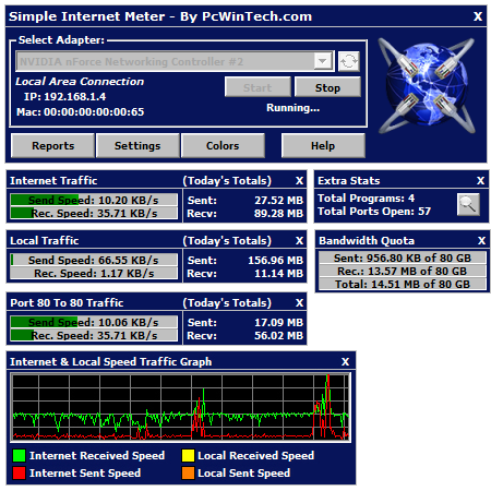 Simple Internet Meter screenshot