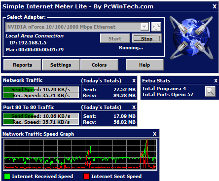 Windows 7 Simple Internet Meter Lite 2.3.0 full